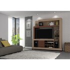 Estante Para Tv Cristal Teka/madero - Dj Móveis