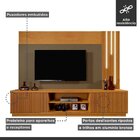 Estante Para Tv E Home Com Led Cascata 2 Portas Valencia