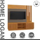 Estante Para Tv E Home Logan Com Led Cascata 2 Portas