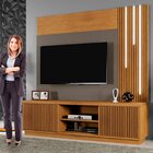 Estante Para Tv E Home Logan Com Led Cascata 2 Portas