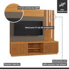 Estante Para Tv E Home Logan Com Led Cascata 2 Portas