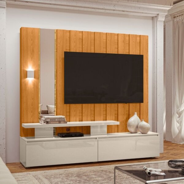 Estante Para Tv E Home Theater Zeus Cinamomo/off White