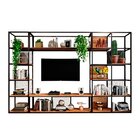 Estante Para Tv Industrial Delf  Freijo / Preto Freijo / Preto