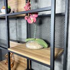 Estante Para Tv Industrial Delf  Freijo / Preto Freijo / Preto