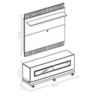 Estante Para Tv Lake Com Espelho Creme Caiena
