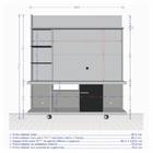 Estante para TV Mechelen Madeira Rústica
