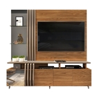 Estante Para Tv Nilson Com Rodízios Carvalho Amarula