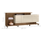 Estante Para Tv Prince Carvalho Nobre Off White