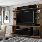 Estante Para Tv Tienen Madeira Rústica Preto Fosco