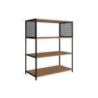 Estante Paricel Preta E Mel 77 Cm