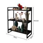 Estante Paris 3 Prateleiras Estilo Industrial - Preto