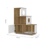 Estante Pet Siamês Mel E Branca