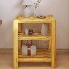 Estante Pinus Cor Natural 3 Prateleiras Multiuso