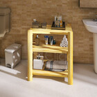 Estante Pinus Cor Natural 3 Prateleiras Multiuso