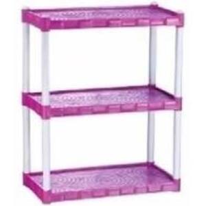 Estante Plastica Modular Rosa 3 Prateleiras | Leroy Merlin