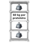 Estante Plástica Multiuso Modular Grifit 60 Com 5 Prateleiras