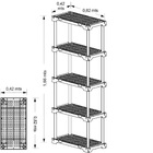 Estante Plástica Multiuso Modular Grifit 60 Com 5 Prateleiras