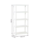Estante Plástico Branco 180x86,3x42,2cm VIG Ordene