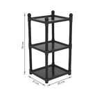 Estante Plástico Preto 78x35x31cm São Bernardo