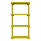 Estante Poly Com 4 Prateleiras Amarelo