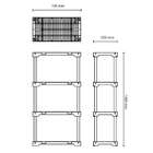 Estante Poly Com 4 Prateleiras Amarelo