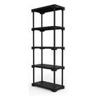 Estante Poly Com 5 Prateleiras Preto