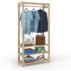 Estante Prateleira + 1 Cabideiro C/ Nicho Multiuso Closet.