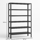 Estante Prateleira Aço Dupla 6 Bandeja 60cm Preto - Rede Móve