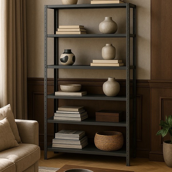 Estante Prateleira Aço Dupla 6 Bandeja 90cm Preto - Rede Móve