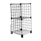 Estante Prateleira Aramada 02 Nichos Preto