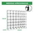 Estante Prateleira Aramada Estoque De Roupas 42 Nichos Branco