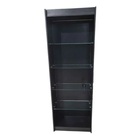 Estante Prateleira De Vidro 100% Mdf Preto - Suprema Móveis