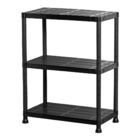 Estante Prateleira Multiuso Preta 3 Andares Reforçada Plasnew