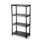 Estante Prateleira Multiuso Preta 4 Andares Reforçada Plasnew