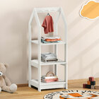 Estante Prateleira Quarto Infantil Cabideiro Madeira Branco S