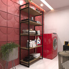 Estante Premium 190x80cm Aço C/ Prateleiras De Madeira
