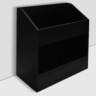 Estante Preta Duplo Para Discos Lp Vinil Rodinhas Invisivel