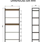 Estante Preto 5 Prateleiras