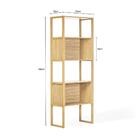 Estante Quadra Com 4 Nichos - Natural