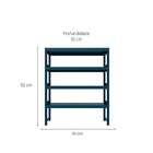 Estante Quadra Com 4 Prateleiras Navy