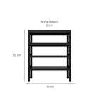 Estante Quadra Com 4 Prateleiras Preta