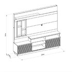 Estante Rack Com Painel Para Tv Até 60 Polegadas Com Ripado E