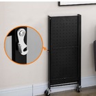 Estante Rack De Aço Dobrável Preta Com 3 Prateleiras E Rodízi