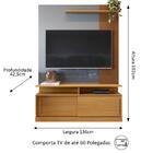 Estante Rack Painel Home Tv 48 50 55 60 Polegadas Porta Corre