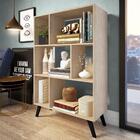 Estante Rack Para Livros Com Nichos Retrô Patina Arte Cas