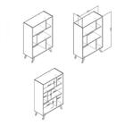 Estante Rack Para Livros Com Nichos Retrô Patina Arte Cas