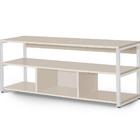 Estante Rack Sala Tv 50 Polegadas Off White Com Branco
