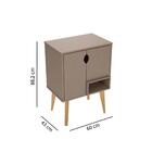 Estante Retalho 2 Portas 1 Nicho E Pés Eucalipto Faser/amadei