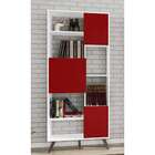 Estante Retrô I Branca E Vermelha