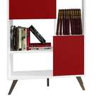 Estante Retrô I Branca E Vermelha
